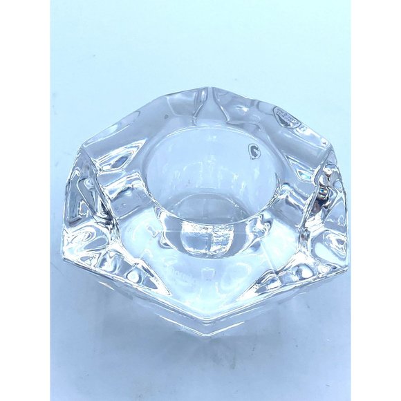 Orrefors Crystal Candle Large Votive Tea Light Signed 2.5 x 4 Inches - Picture 5 of 8